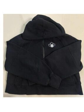 Lululemon Scuba Oversized 1/2 Zip Team Canada Steady State Hoodie Black